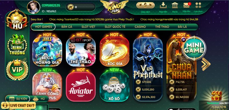 Đôi nét về cổng game nổ hũ Kingfun