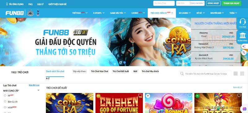 Giới thiệu sơ lược về cổng game nổ hũ Fun88