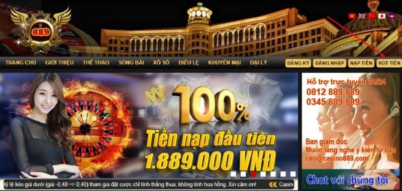 Slot game tại Casino889 được đông đảo cược thủ yêu thích 